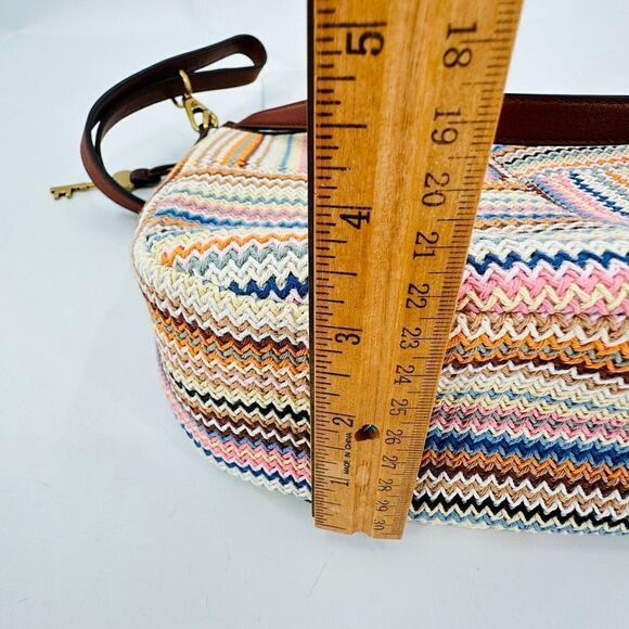 FOSSIL Jolie Crossbody Cotton Woven Canvas Multicolor 2 Straps Summer ZB1736875 - Picture 5 of 10